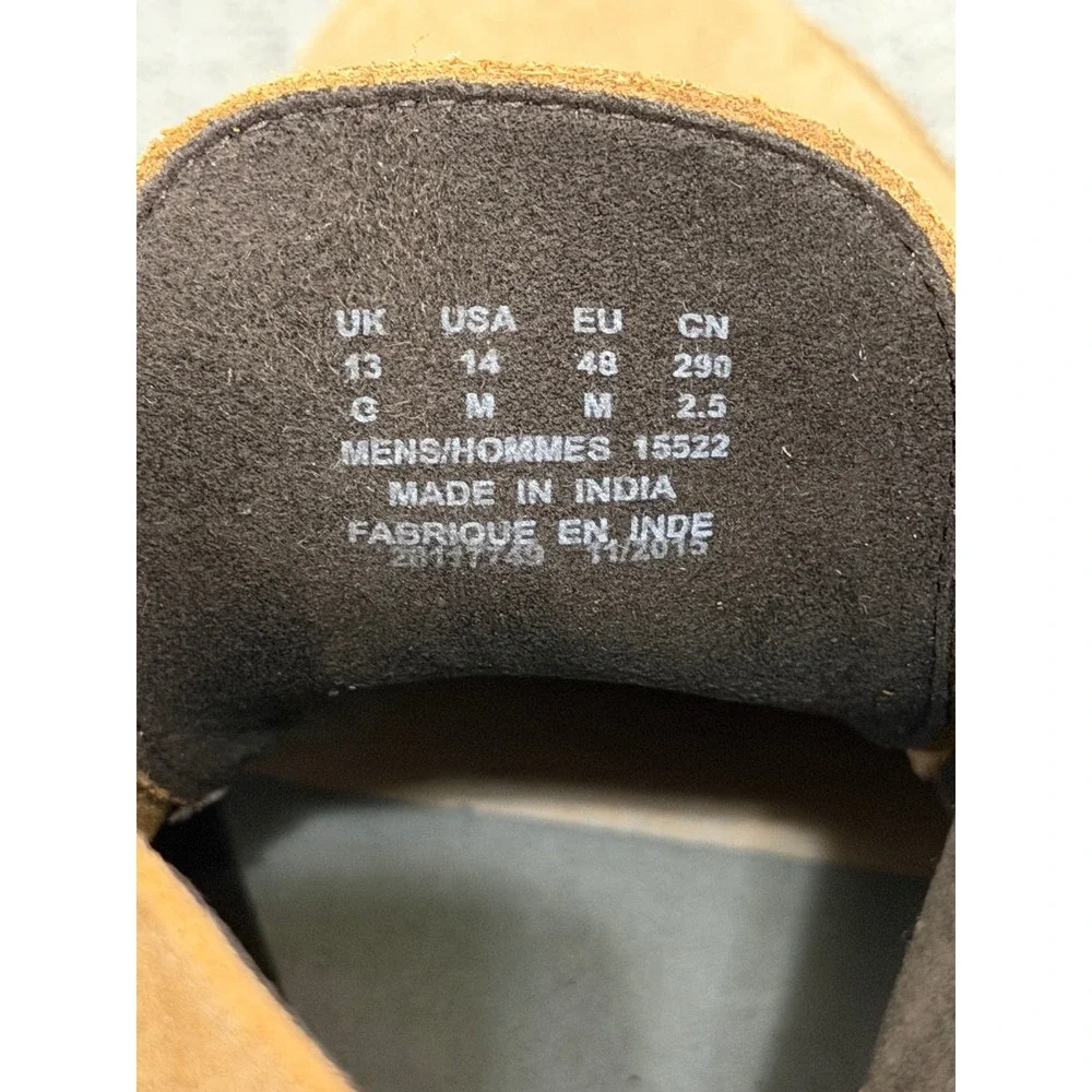 Clarks Bushacre 2 Suede Chukka Boots Mens 14 Tan Brown Lace Up Ankle Boots